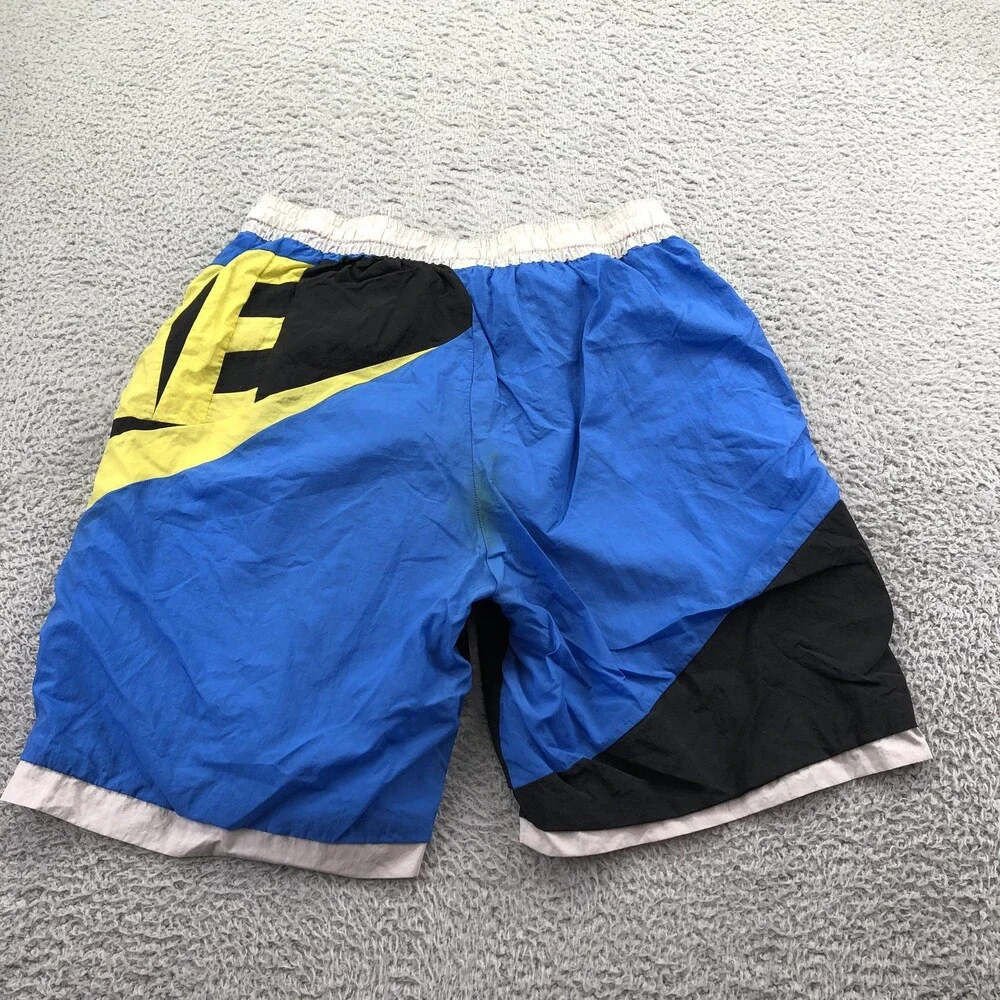 Nike Swim Trunks Mens Large Multicolor Colorblock Mesh Lined Drawstring Shorts